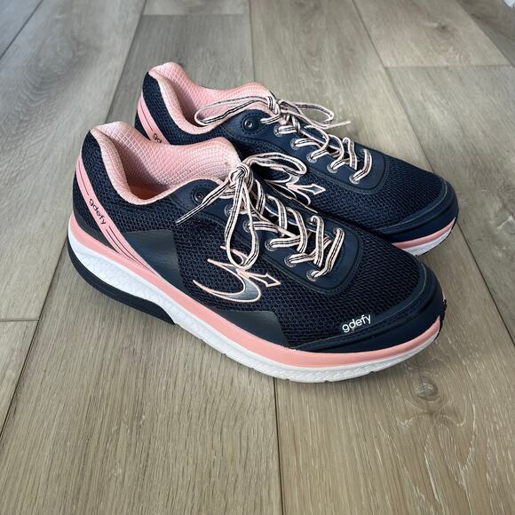 Gdefy 'Gravity Defyer' Mighty Walk Women's 10.5 Sneaker Tennis Shoe Blue Pink - Picture 11 of 12